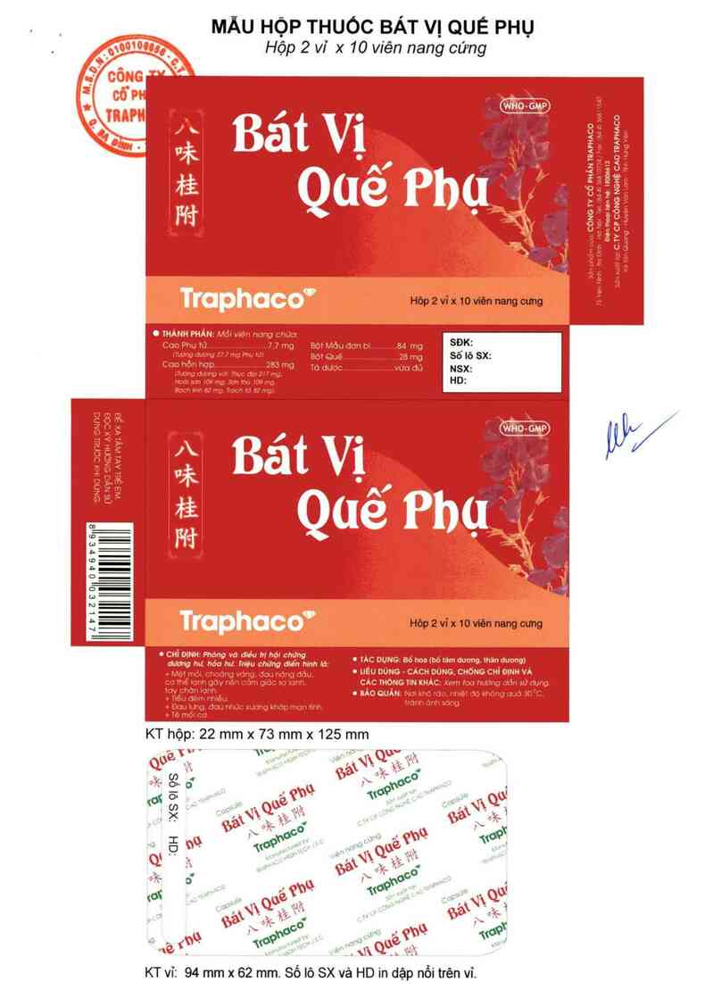 thông tin, cách dùng, giá thuốc Bát vị quế phụ - ảnh 2