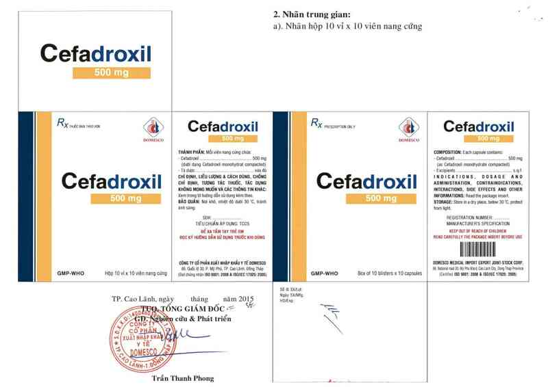 thông tin, cách dùng, giá thuốc Cefadroxil 500 mg - ảnh 1