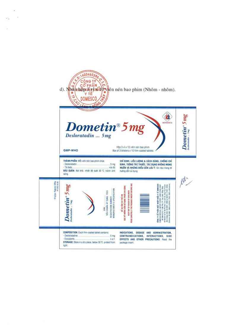 thông tin, cách dùng, giá thuốc Dometin 5 mg - ảnh 3