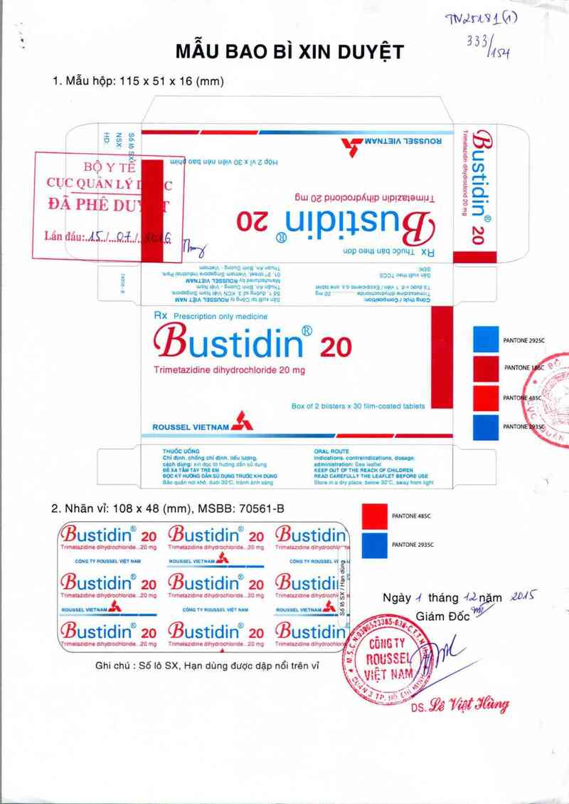 thông tin, cách dùng, giá thuốc Bustidin 20 - ảnh 0