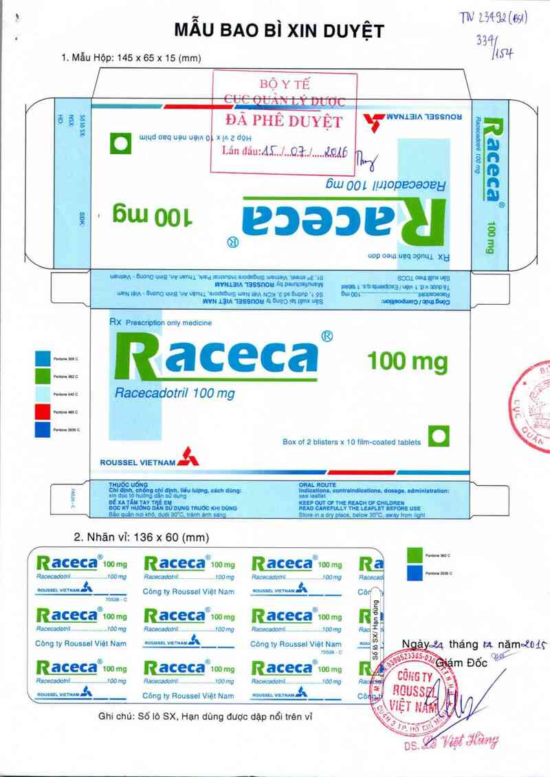 thông tin, cách dùng, giá thuốc Raceca 100mg - ảnh 0