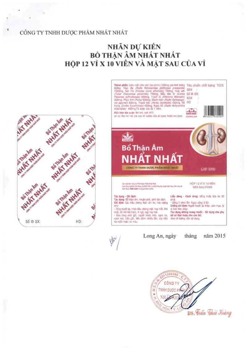 thông tin, cách dùng, giá thuốc Bổ thận âm nhất nhất - ảnh 2