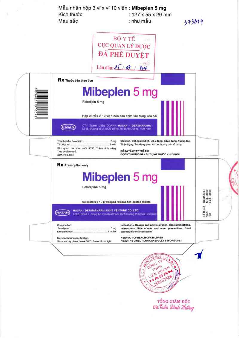 thông tin, cách dùng, giá thuốc Mibeplen 5mg - ảnh 0