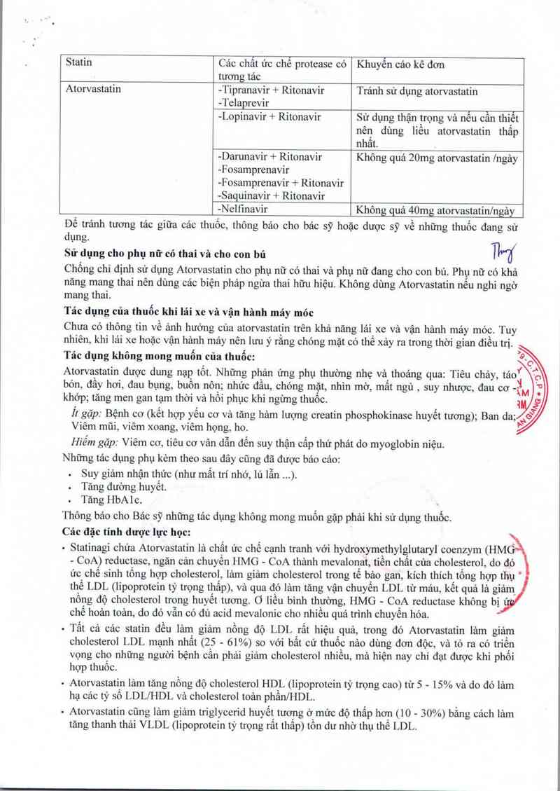 thông tin, cách dùng, giá thuốc Statinagi 10 - ảnh 3