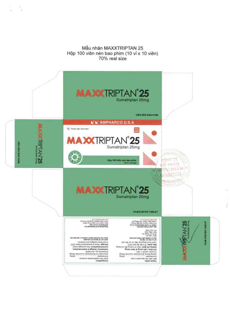 thông tin, cách dùng, giá thuốc Maxxtriptan 25 - ảnh 2