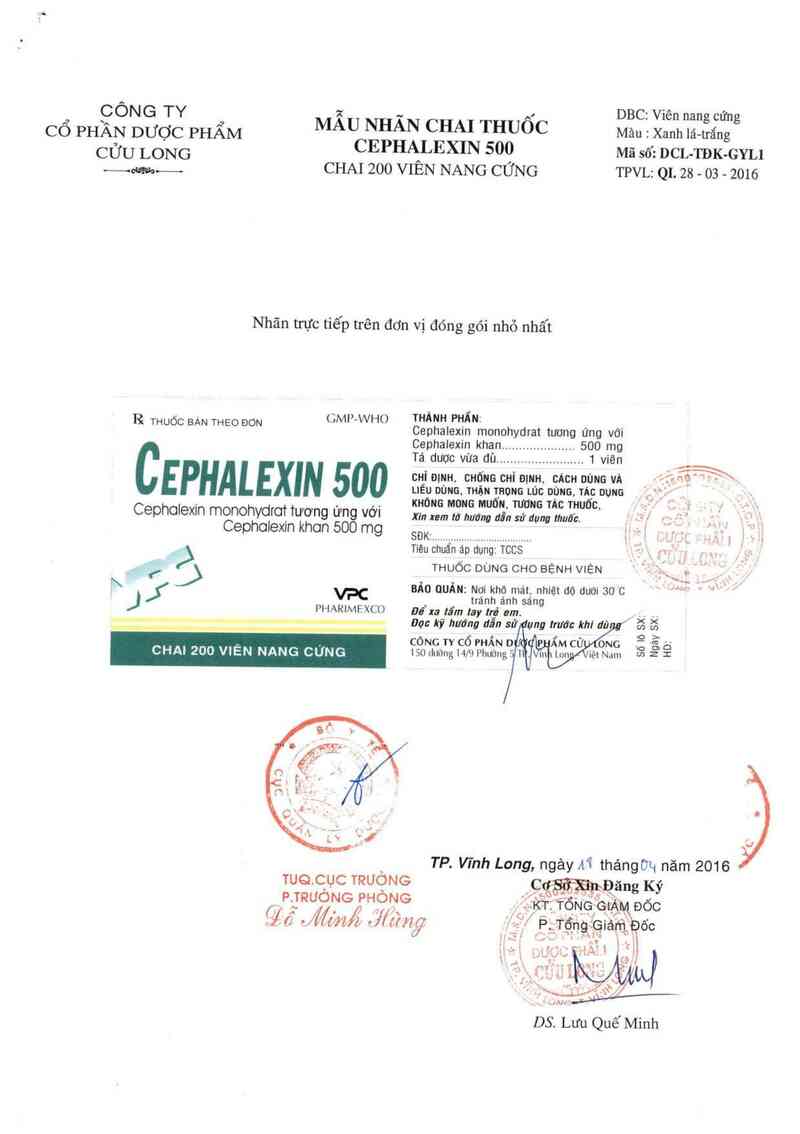 thông tin, cách dùng, giá thuốc Cephalexin 500 - ảnh 2