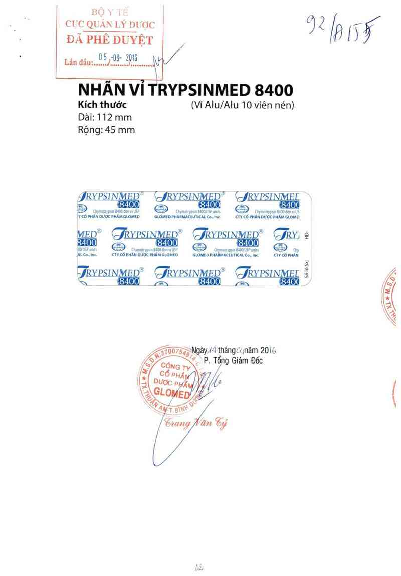 thông tin, cách dùng, giá thuốc Trypsinmed 8400 - ảnh 0