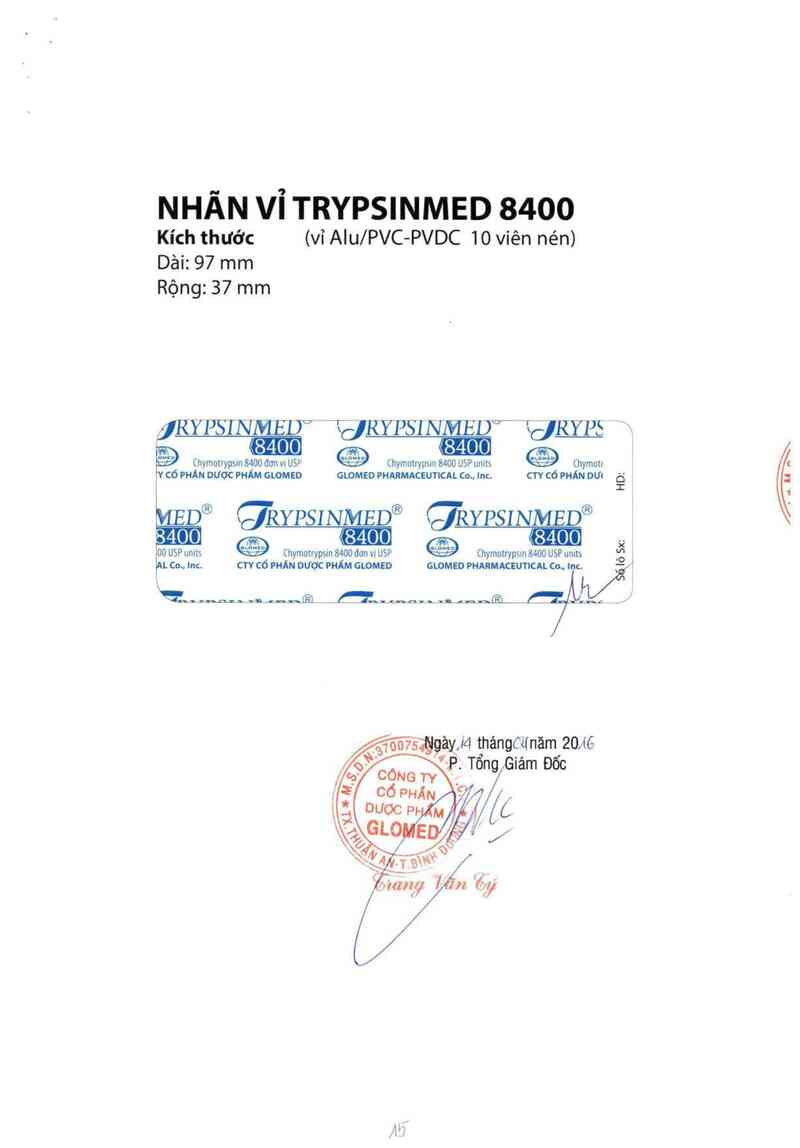 thông tin, cách dùng, giá thuốc Trypsinmed 8400 - ảnh 3