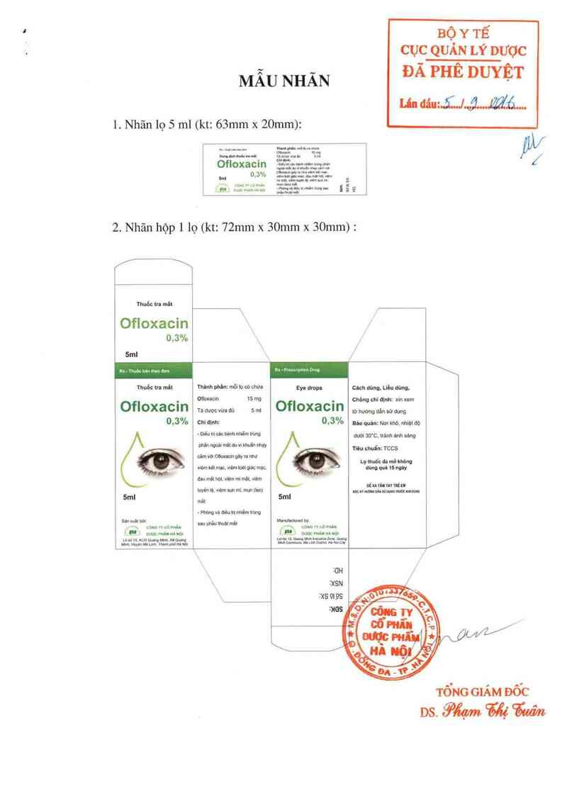 thông tin, cách dùng, giá thuốc Ofloxacin 0,3% - ảnh 0