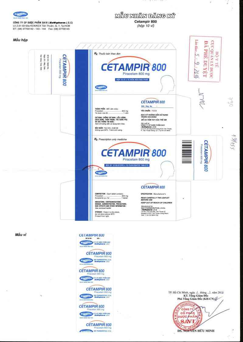 thông tin, cách dùng, giá thuốc Cetampir 800 - ảnh 0