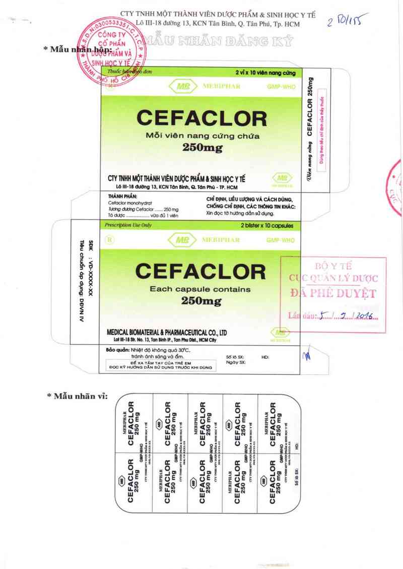 thông tin, cách dùng, giá thuốc Cefaclor 250mg - ảnh 0