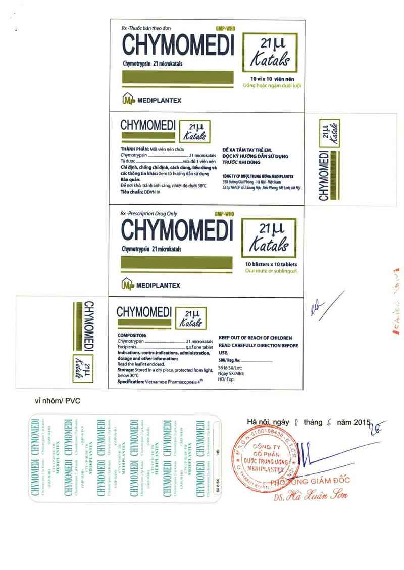 thông tin, cách dùng, giá thuốc Chymomedi - ảnh 1