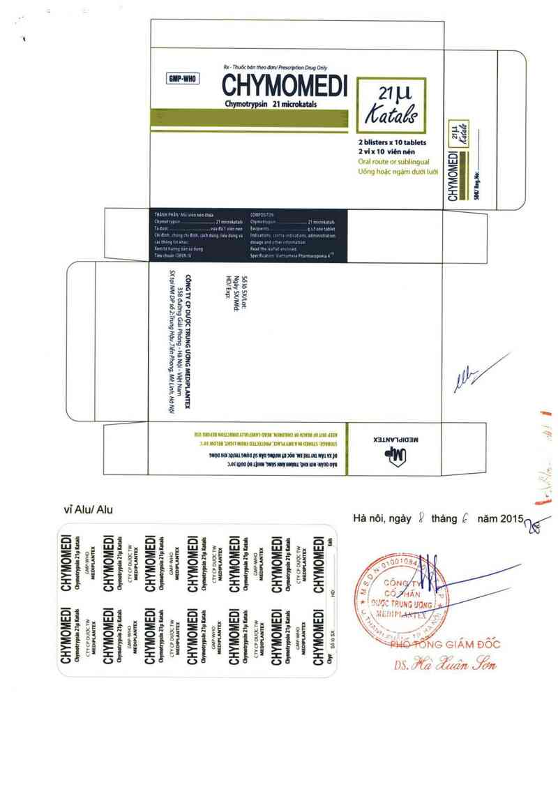 thông tin, cách dùng, giá thuốc Chymomedi - ảnh 2