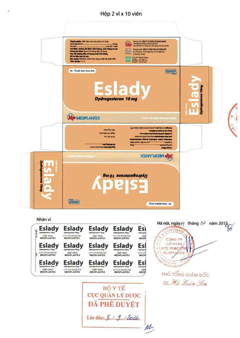 thông tin, cách dùng, giá thuốc Eslady - ảnh 0