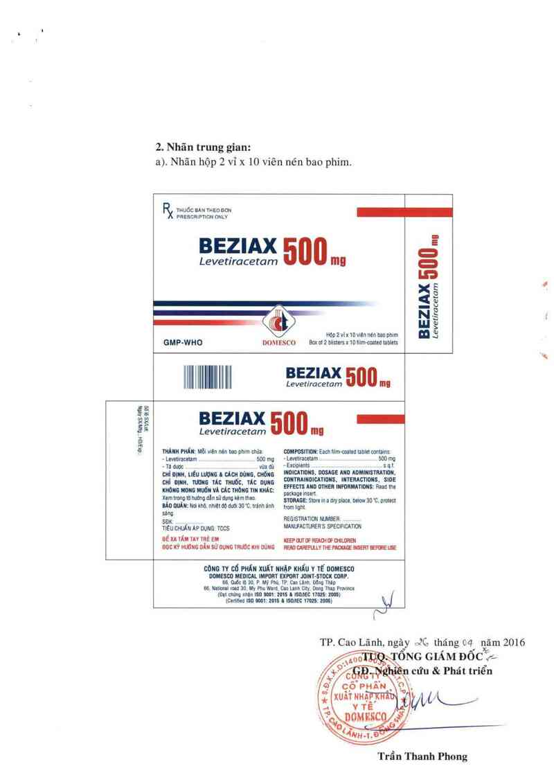 thông tin, cách dùng, giá thuốc Beziax 500 mg - ảnh 1