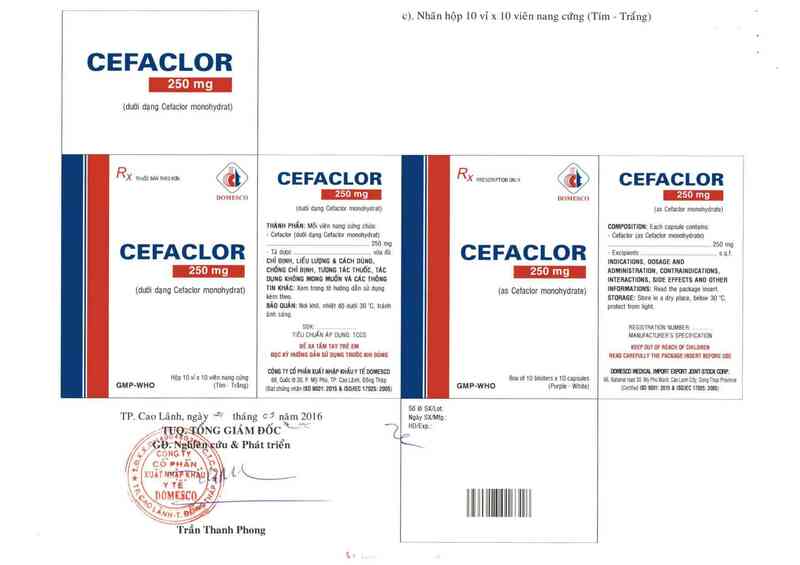 thông tin, cách dùng, giá thuốc Cefaclor 250 mg - ảnh 3