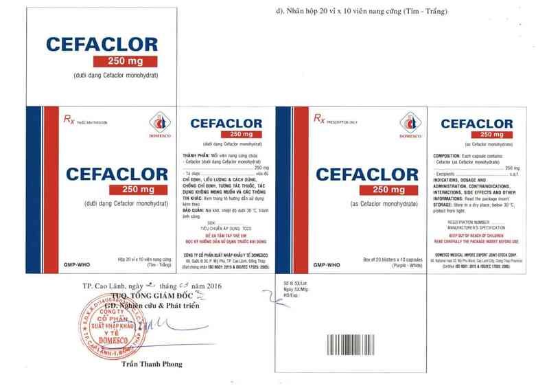 thông tin, cách dùng, giá thuốc Cefaclor 250 mg - ảnh 4