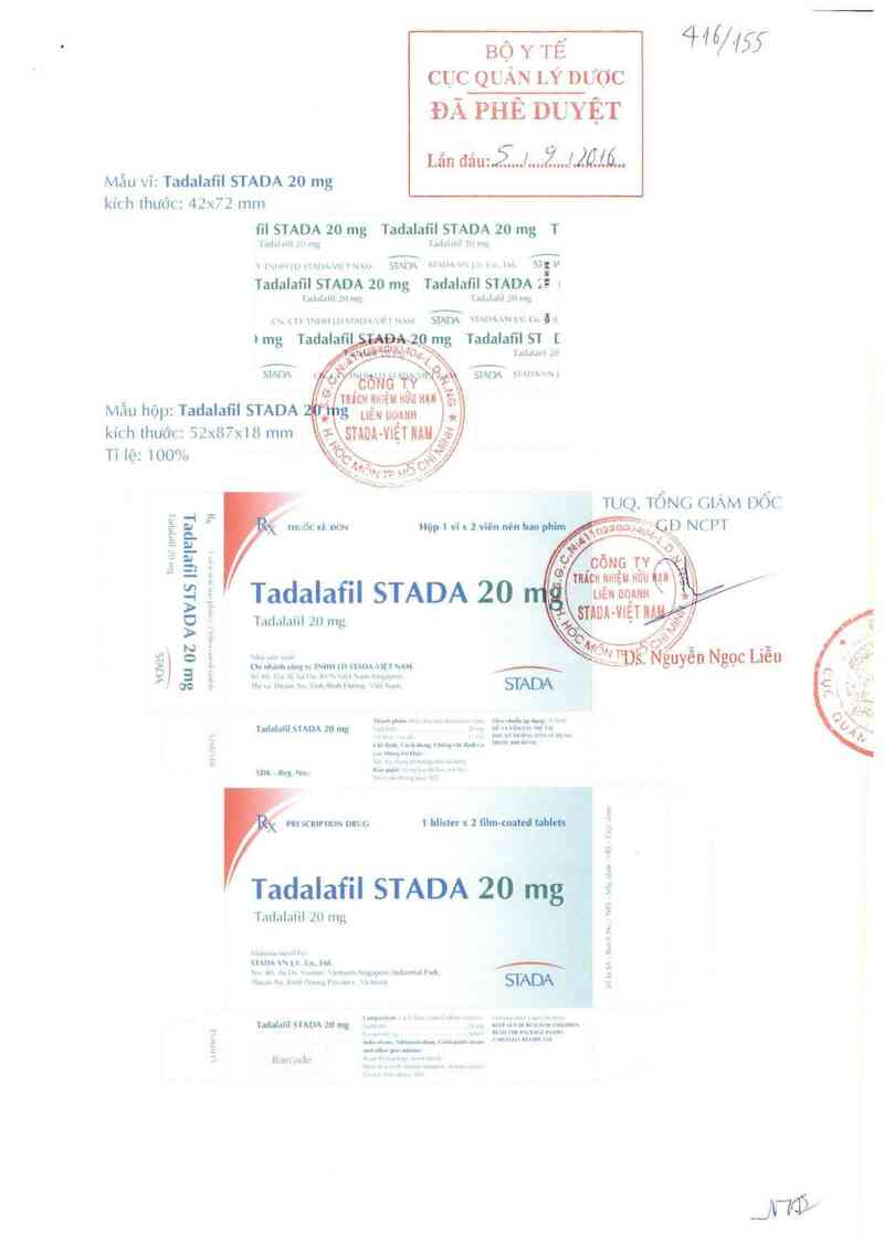 thông tin, cách dùng, giá thuốc Tadalafil Stada 20mg - ảnh 0