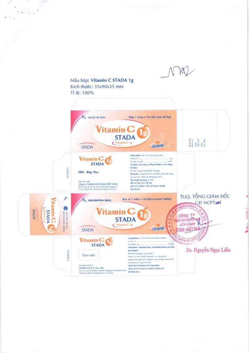 thông tin, cách dùng, giá thuốc Vitamin C Stada 1g - ảnh 5