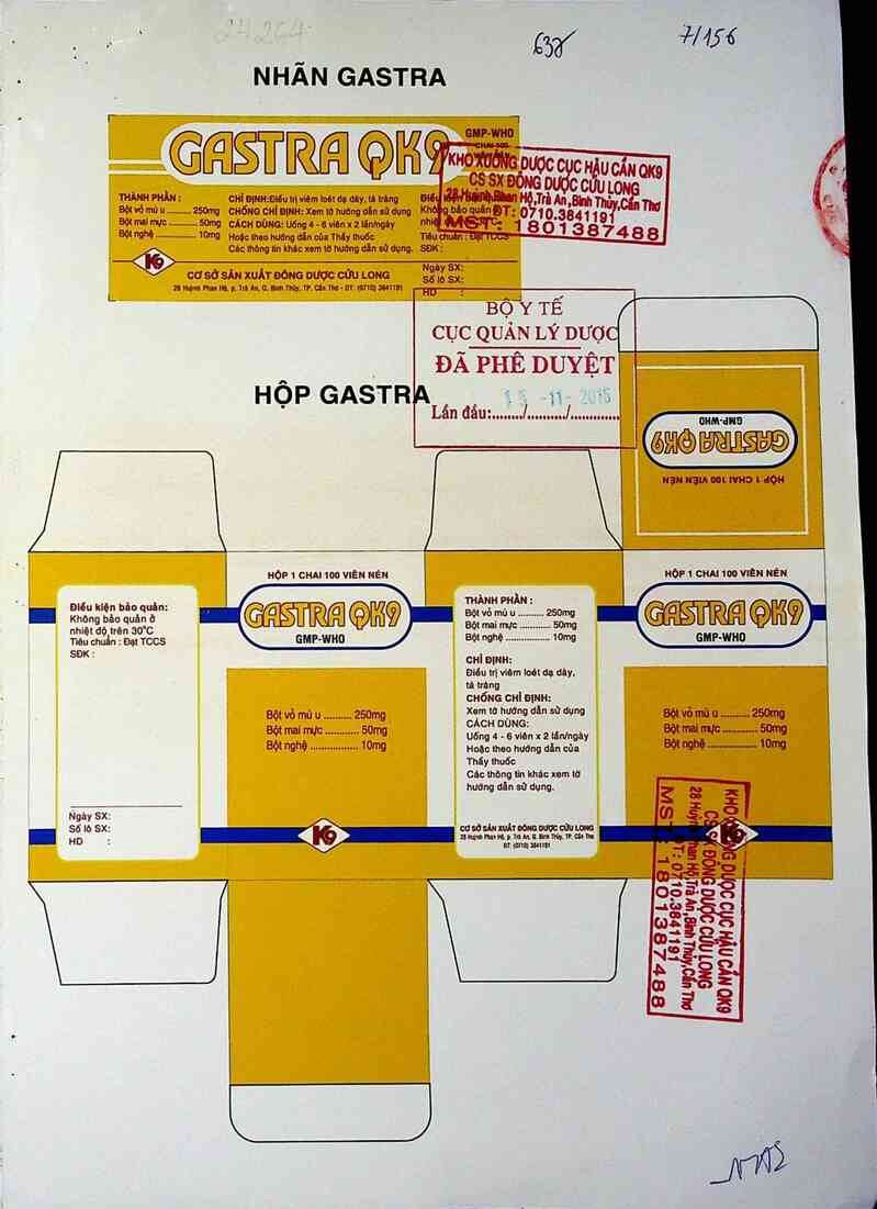 thông tin, cách dùng, giá thuốc GastraQK9 - ảnh 0