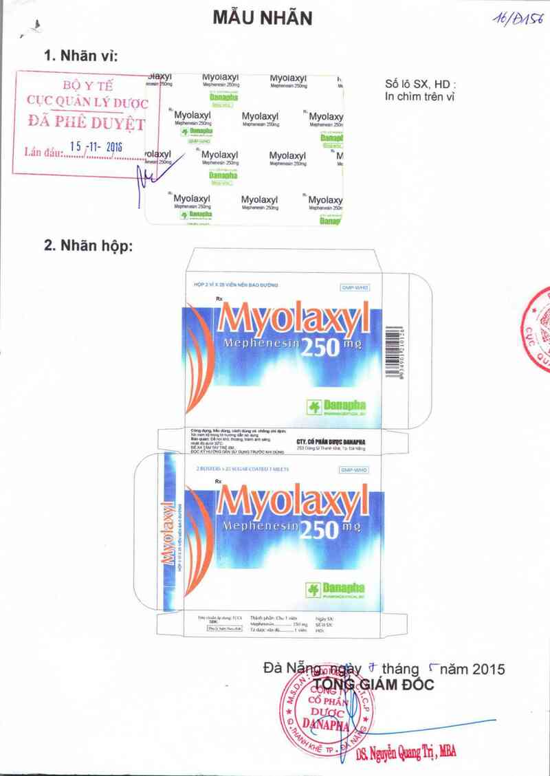 thông tin, cách dùng, giá thuốc Myolaxyl - ảnh 0