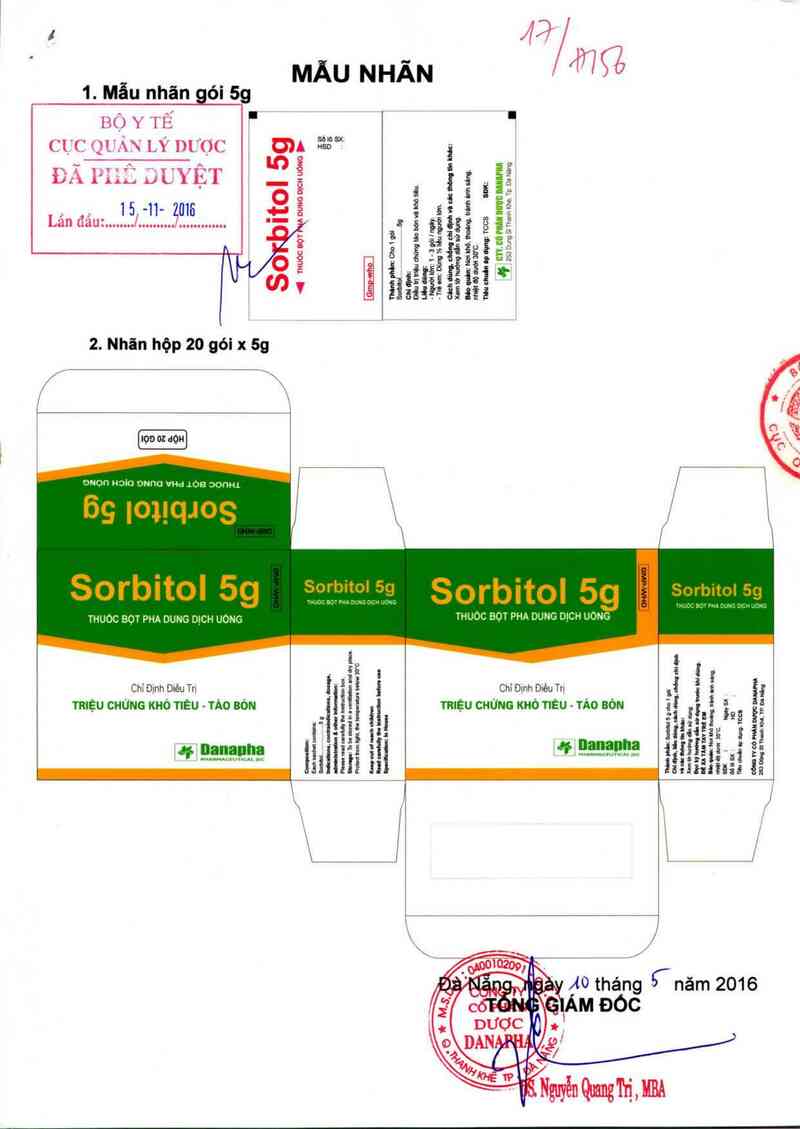 thông tin, cách dùng, giá thuốc Sorbitol 5g - ảnh 0