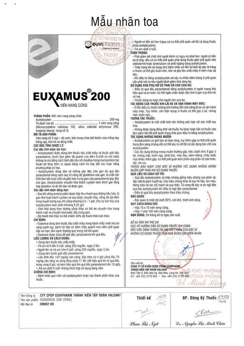 thông tin, cách dùng, giá thuốc Euxamus 200 - ảnh 5