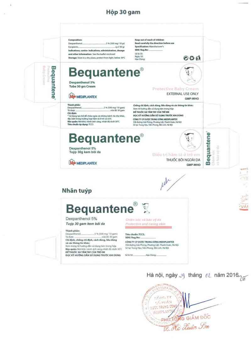 thông tin, cách dùng, giá thuốc Bequantene - ảnh 1