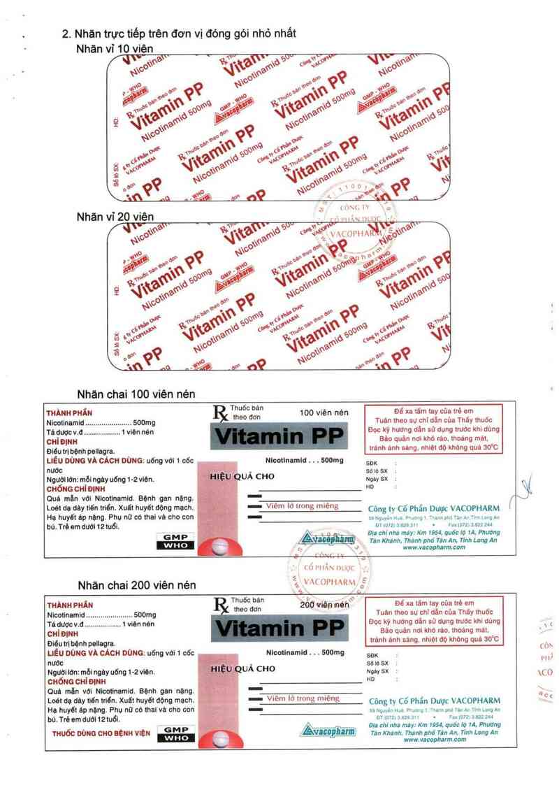 thông tin, cách dùng, giá thuốc Vitamin PP - ảnh 8