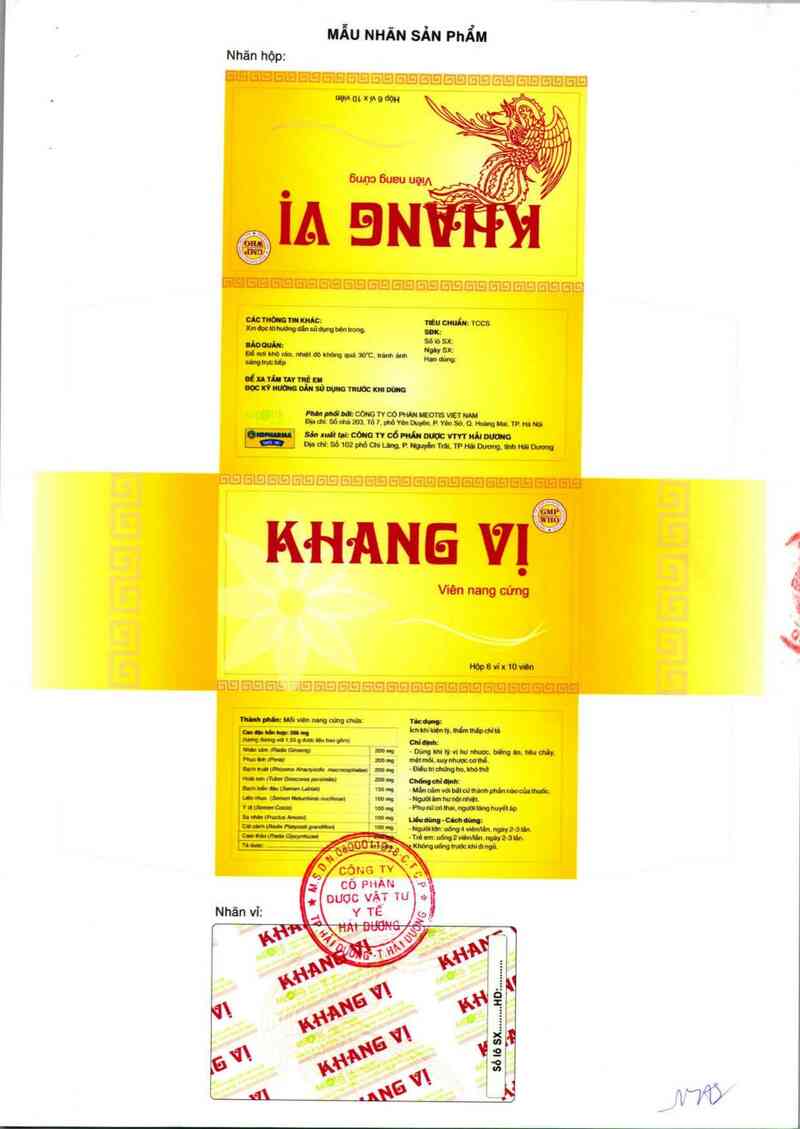 thông tin, cách dùng, giá thuốc Khang vị - ảnh 1