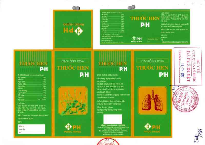 thông tin, cách dùng, giá thuốc Thuốc hen P/H - ảnh 0