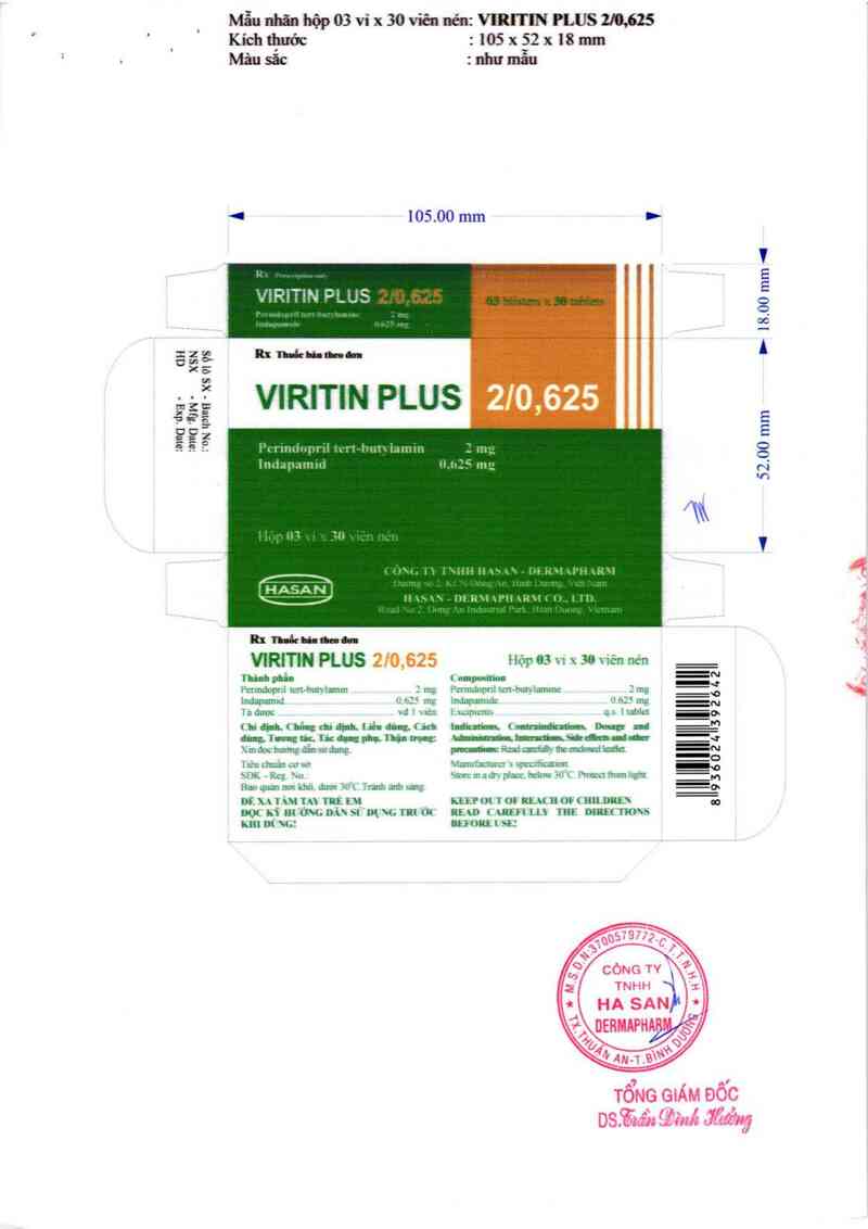 thông tin, cách dùng, giá thuốc Viritin plus 2/0,625 - ảnh 1