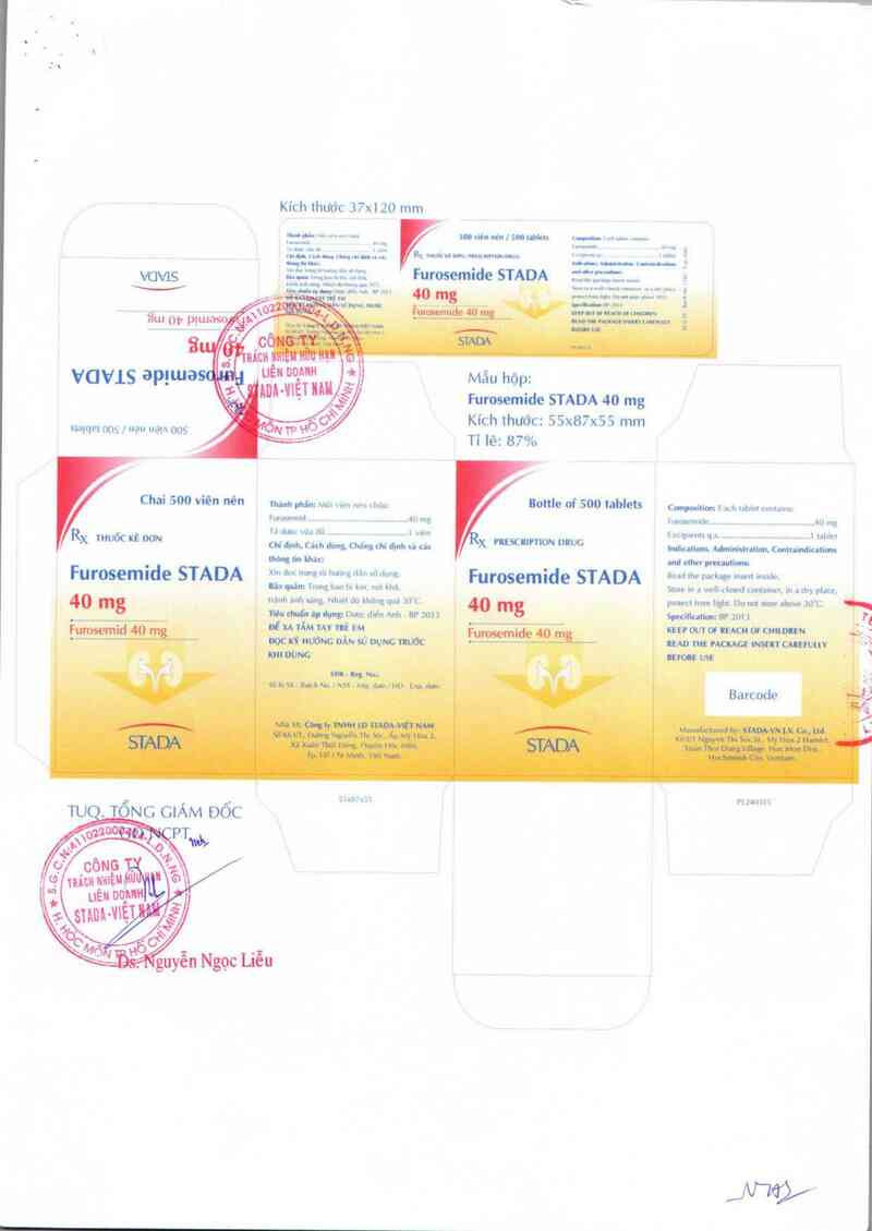 thông tin, cách dùng, giá thuốc Furosemide Stada 40 mg - ảnh 2