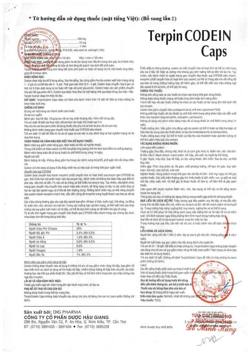 thông tin, cách dùng, giá thuốc Terpin codein caps - ảnh 4