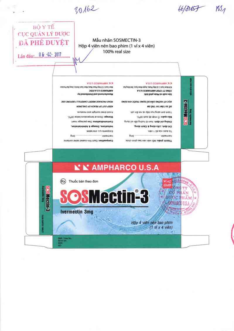 thông tin, cách dùng, giá thuốc Sos Mectin-3 - ảnh 0