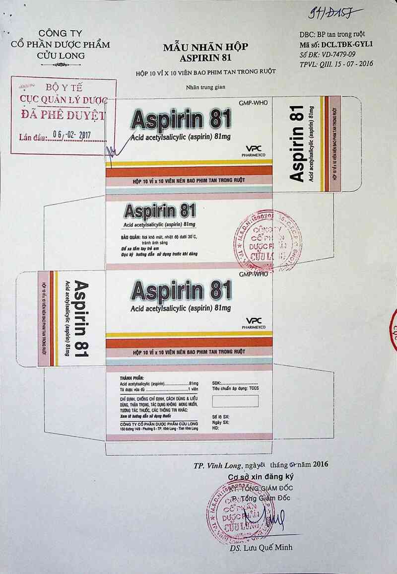 thông tin, cách dùng, giá thuốc Aspirin 81 - ảnh 0