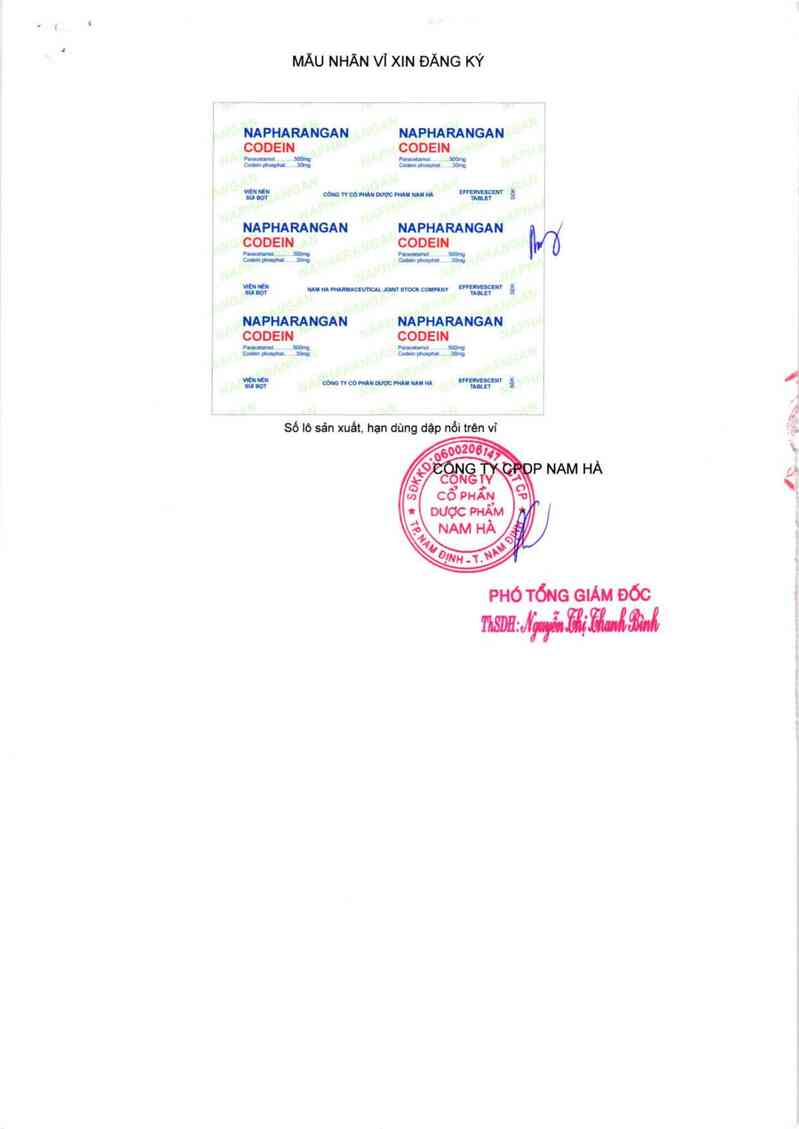 thông tin, cách dùng, giá thuốc Napharangan Codein - ảnh 1