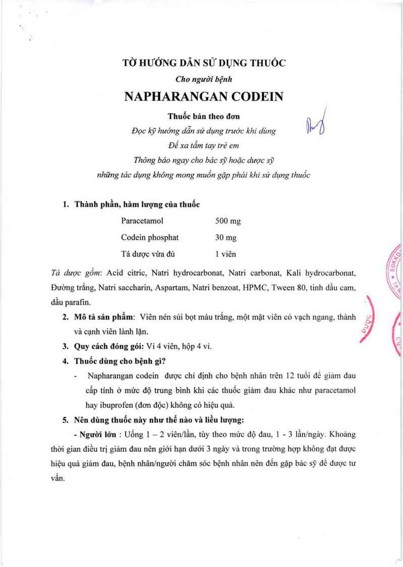 thông tin, cách dùng, giá thuốc Napharangan Codein - ảnh 12