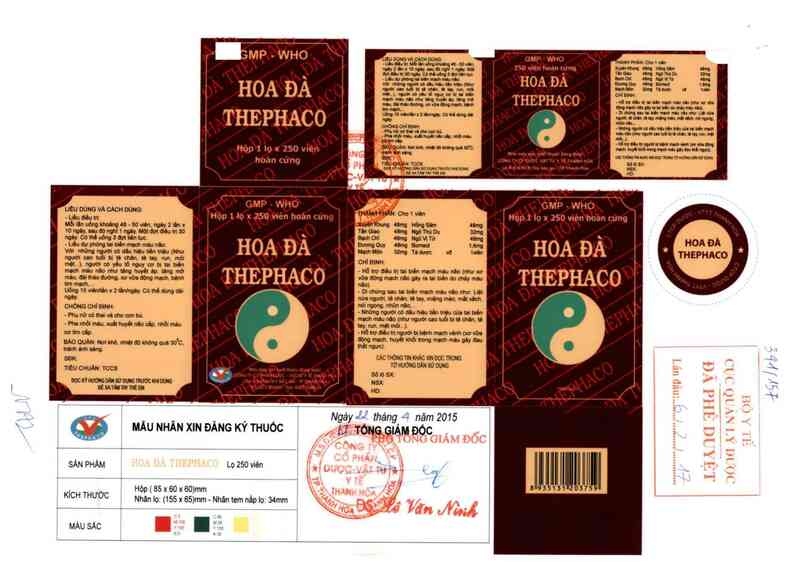 thông tin, cách dùng, giá thuốc Hoa đà Thephaco - ảnh 0