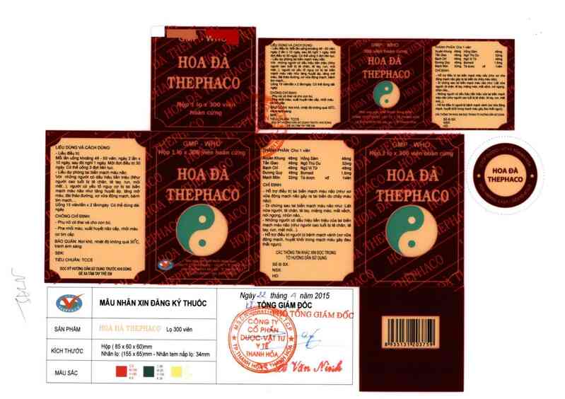 thông tin, cách dùng, giá thuốc Hoa đà Thephaco - ảnh 1