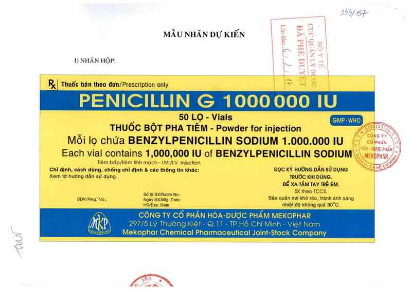 thông tin, cách dùng, giá thuốc Penicillin G 1 000 000 IU - ảnh 0