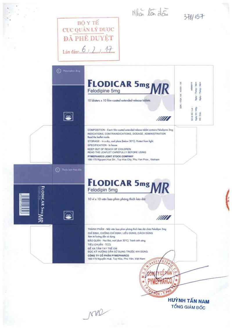 thông tin, cách dùng, giá thuốc Flodicar 5 mg MR - ảnh 0