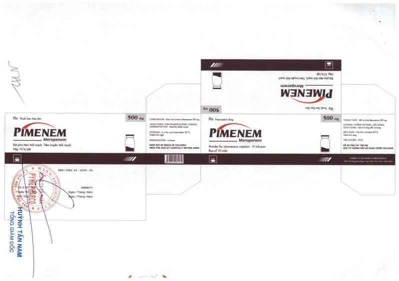 thông tin, cách dùng, giá thuốc Pimenem - ảnh 1