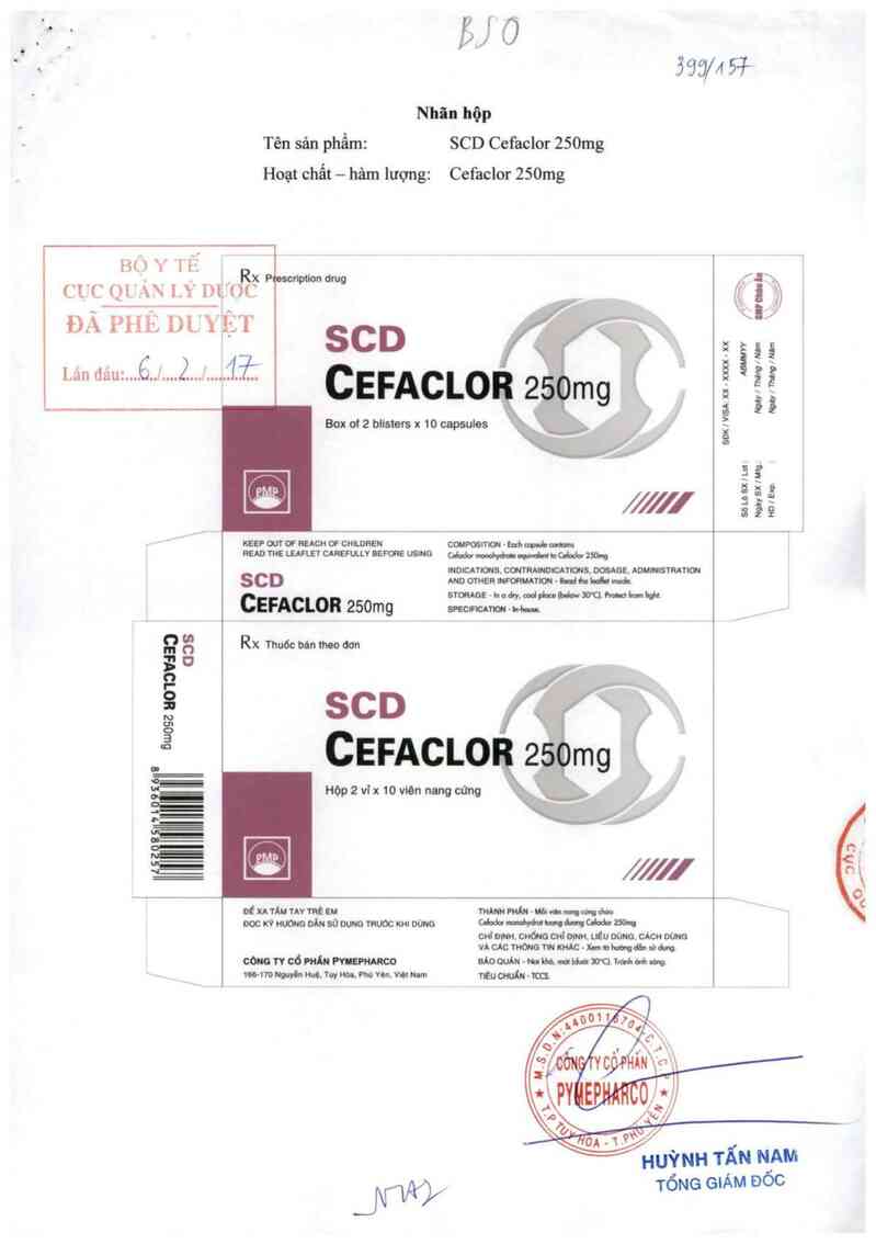 thông tin, cách dùng, giá thuốc SCD Cefaclor 250mg - ảnh 0