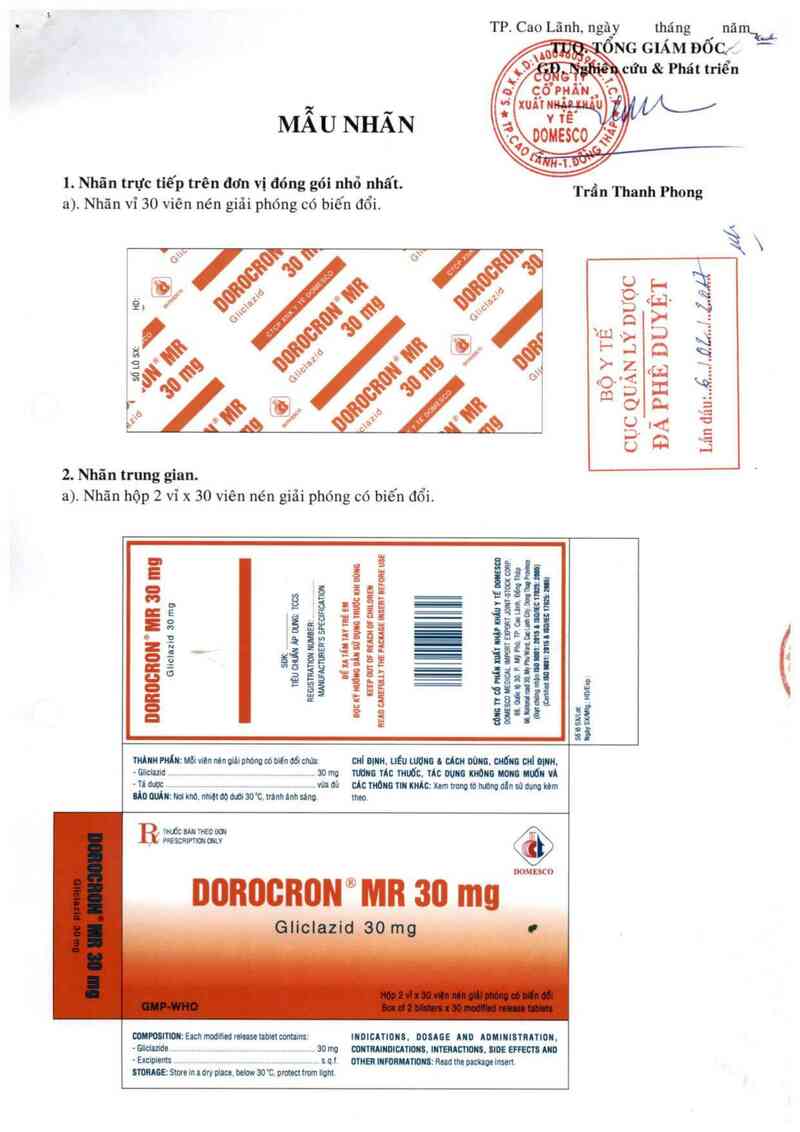 thông tin, cách dùng, giá thuốc Dorocron MR 30 mg - ảnh 0