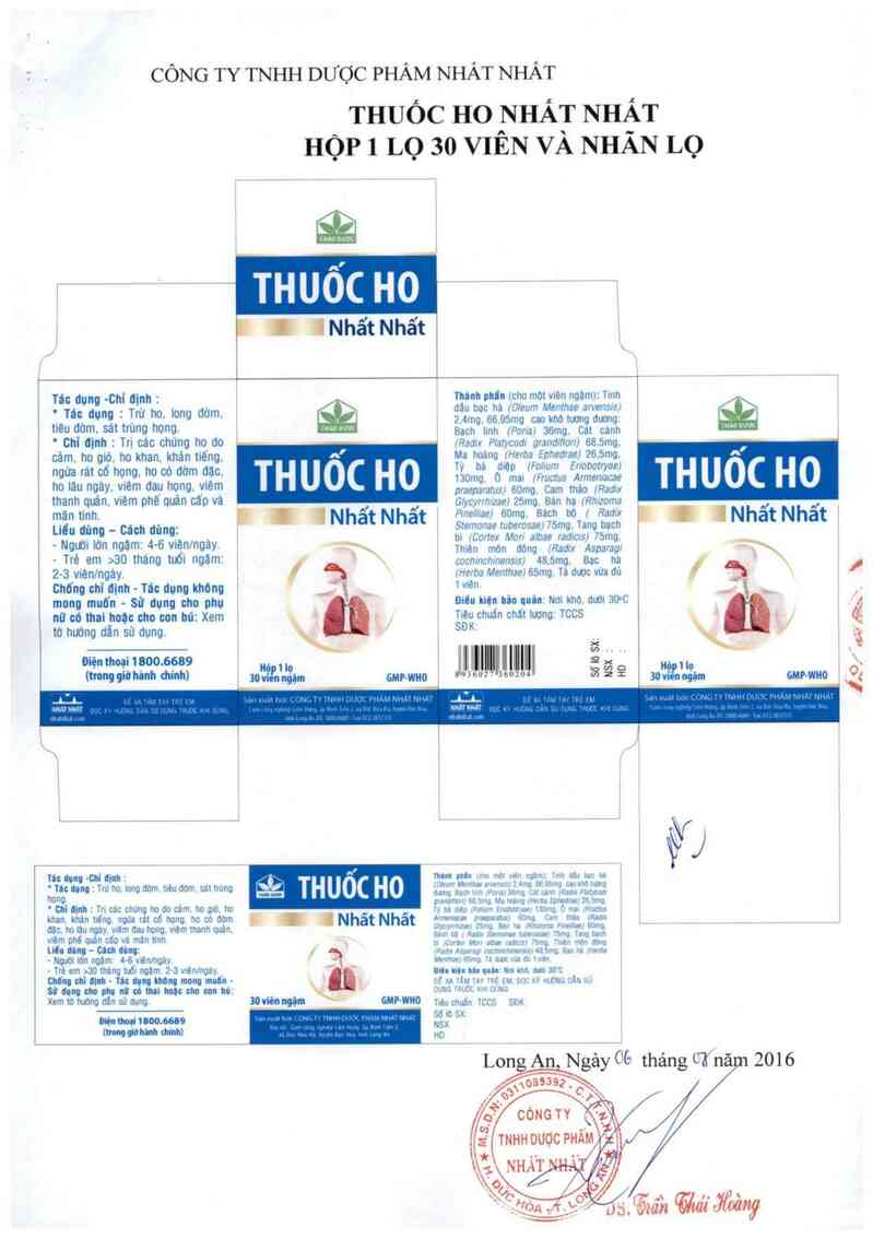 thông tin, cách dùng, giá thuốc Thuốc ho Nhất Nhất - ảnh 2