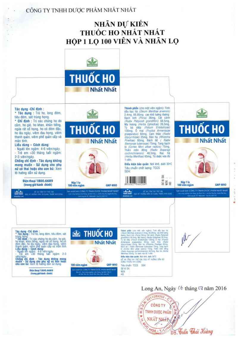 thông tin, cách dùng, giá thuốc Thuốc ho Nhất Nhất - ảnh 4