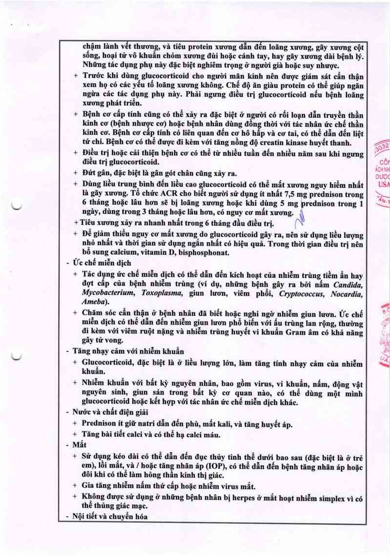 thông tin, cách dùng, giá thuốc Prednison - ảnh 6