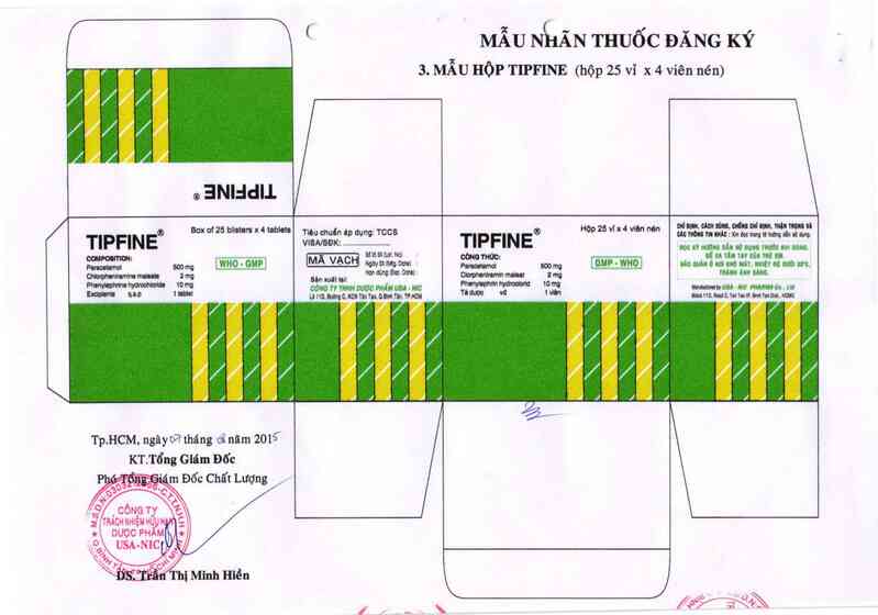 thông tin, cách dùng, giá thuốc Tipfine - ảnh 1