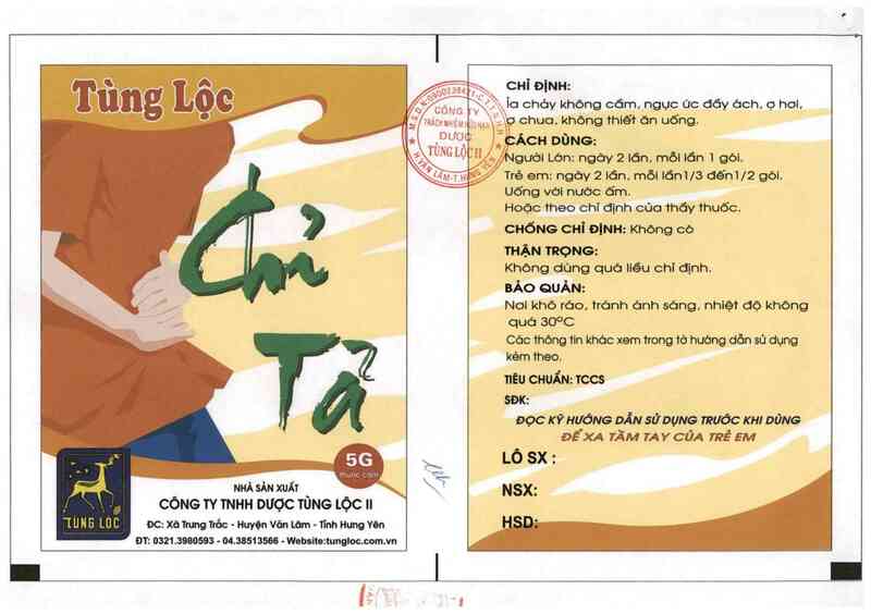 thông tin, cách dùng, giá thuốc Tùng lộc chỉ tả - ảnh 1